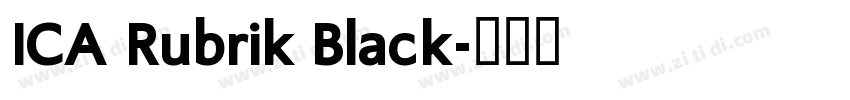 ICA Rubrik Black字体转换